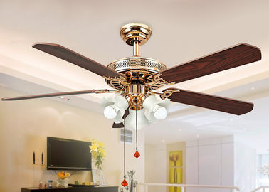 Trung Quốc Electroplated Rose Gold Modern Ceiling Fan Light Fixtures with Iron , Acrylic nhà cung cấp